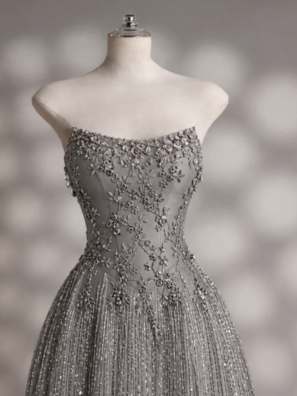 Regent Eyre Mini Dress Size 14 - Silver/Grey